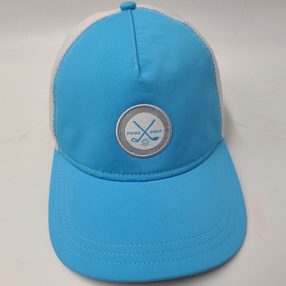 Puma Hat Snapback Blue White Golf Mesh Tennis Pickleball Outdoors‎ Casual Men